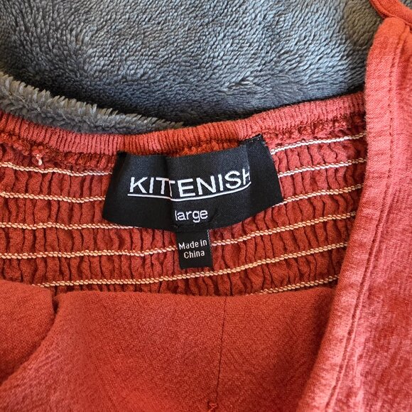 Kittensish Size Large burnt orange dress - Picture 3 of 4